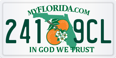 FL license plate 2419CL