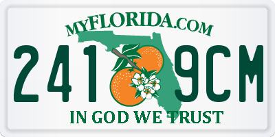 FL license plate 2419CM