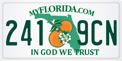 FL license plate 2419CN