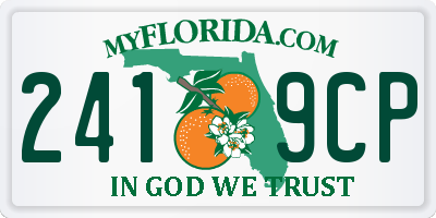 FL license plate 2419CP