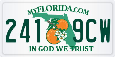 FL license plate 2419CW