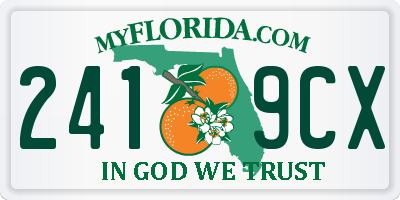 FL license plate 2419CX