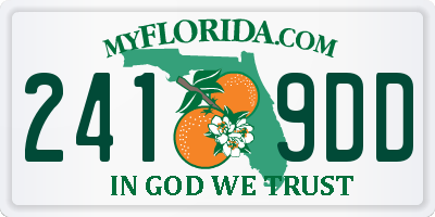 FL license plate 2419DD