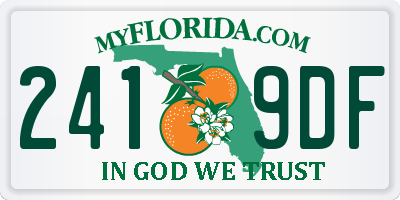 FL license plate 2419DF
