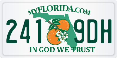 FL license plate 2419DH