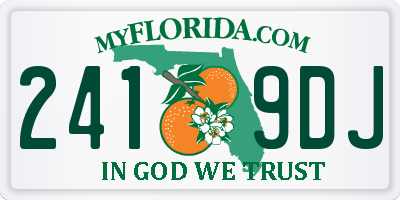 FL license plate 2419DJ
