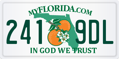 FL license plate 2419DL
