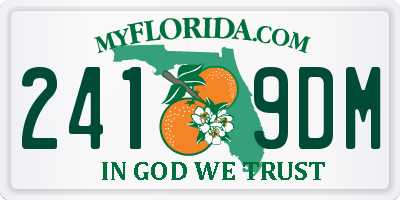 FL license plate 2419DM