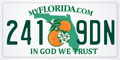 FL license plate 2419DN