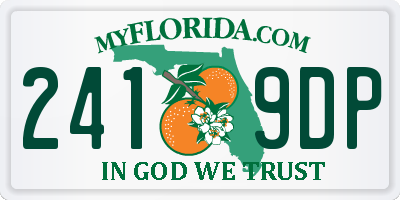 FL license plate 2419DP