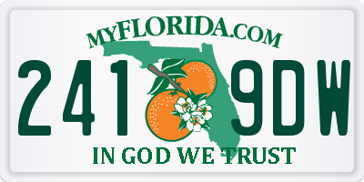 FL license plate 2419DW