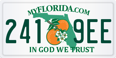 FL license plate 2419EE