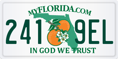 FL license plate 2419EL