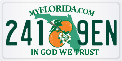 FL license plate 2419EN