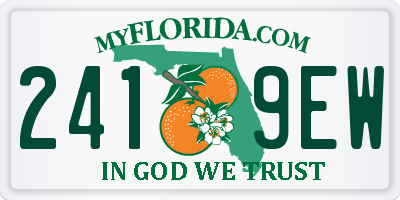 FL license plate 2419EW