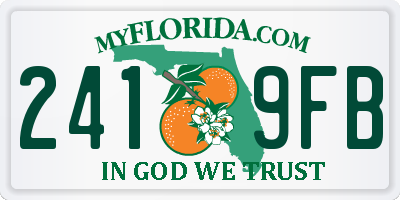 FL license plate 2419FB
