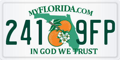 FL license plate 2419FP