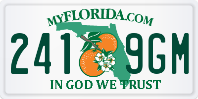 FL license plate 2419GM