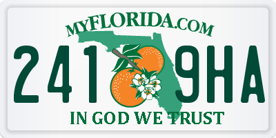 FL license plate 2419HA