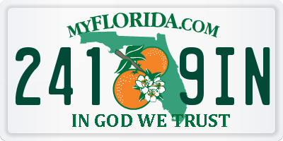 FL license plate 2419IN