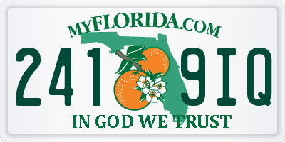 FL license plate 2419IQ