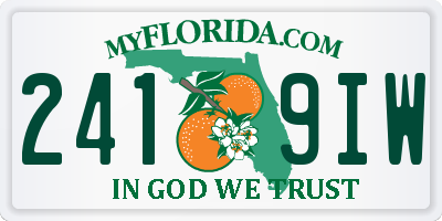 FL license plate 2419IW