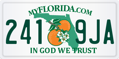 FL license plate 2419JA