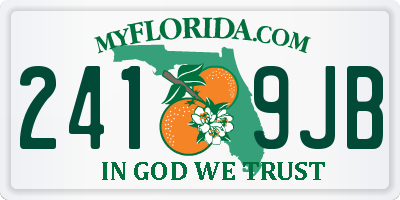 FL license plate 2419JB