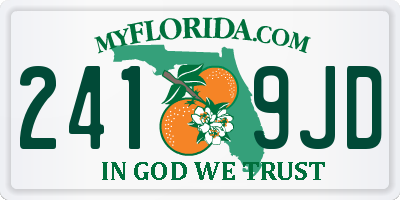 FL license plate 2419JD