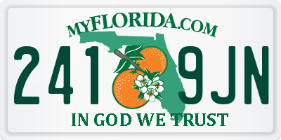 FL license plate 2419JN