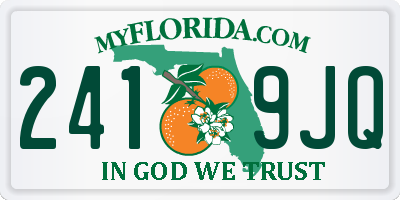 FL license plate 2419JQ