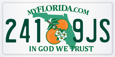 FL license plate 2419JS