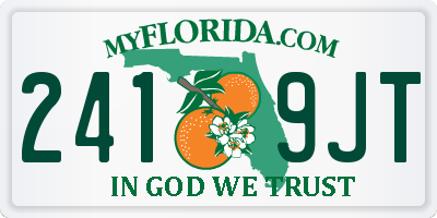 FL license plate 2419JT