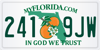 FL license plate 2419JW