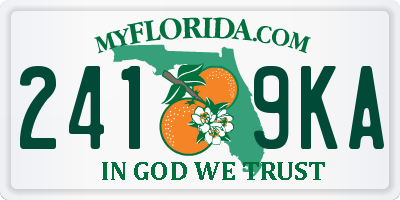 FL license plate 2419KA