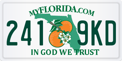 FL license plate 2419KD