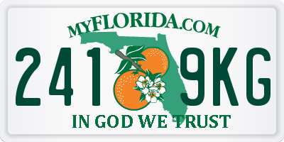 FL license plate 2419KG