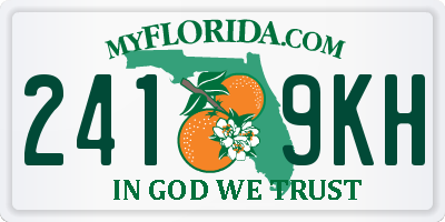 FL license plate 2419KH