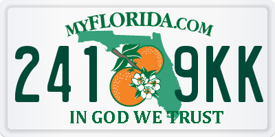 FL license plate 2419KK
