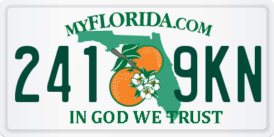 FL license plate 2419KN