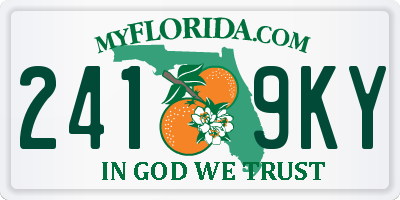 FL license plate 2419KY