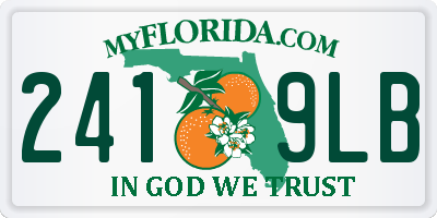 FL license plate 2419LB