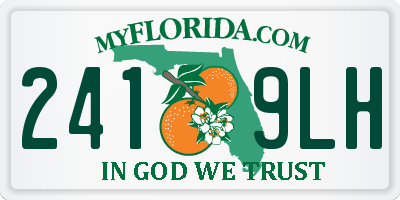 FL license plate 2419LH