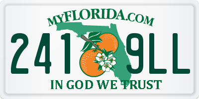 FL license plate 2419LL
