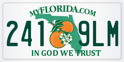FL license plate 2419LM