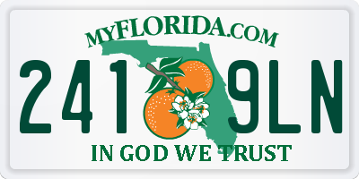 FL license plate 2419LN