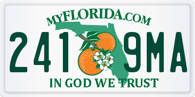 FL license plate 2419MA