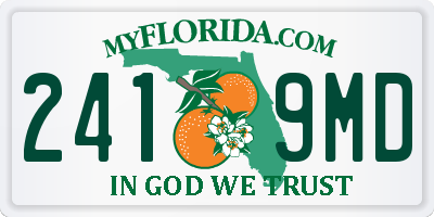 FL license plate 2419MD