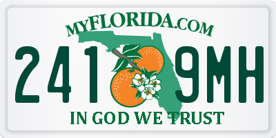 FL license plate 2419MH