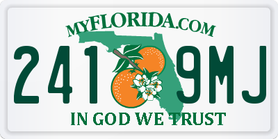FL license plate 2419MJ